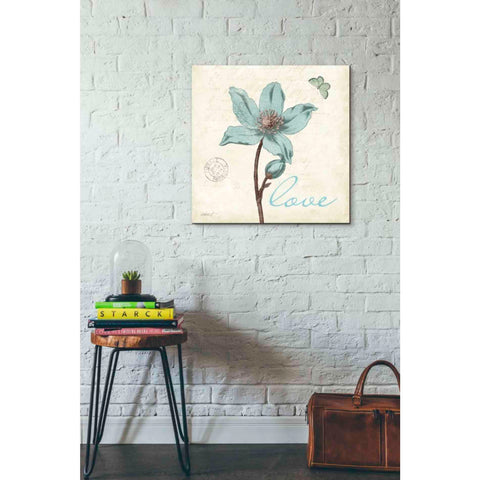 Image of 'Touch of Blue IV - Love' by Katie Pertiet, Canvas Wall Art,26 x 26
