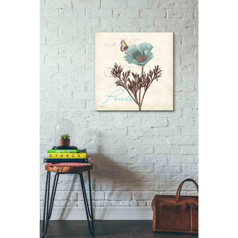 Image of 'Touch of Blue I - Peace' by Katie Pertiet, Canvas Wall Art,26 x 26