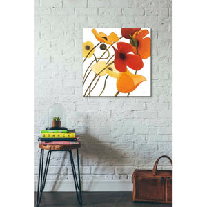 'Up Two on White Yellow' by Shirley Novak, Canvas Wall Art,26 x 26