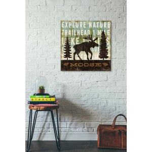 'Simple Living Moose' by Michael Mullan, Canvas Wall Art,26 x 26