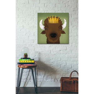 'Buffalo III with Crown' by Ryan Fowler, Canvas Wall Art,26 x 26