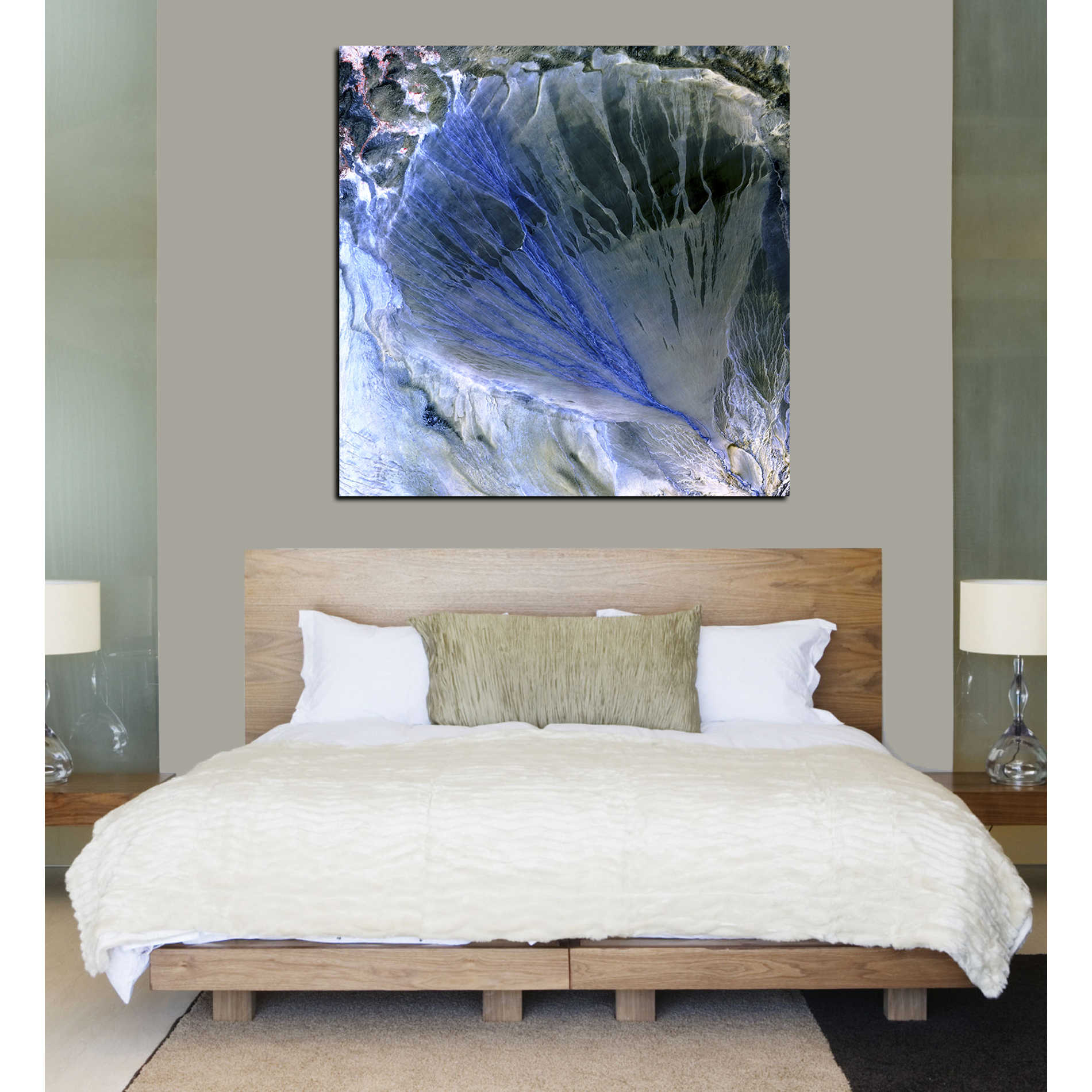 'Earth As Art: Alluvial Fan' Canvas Wall Art,26 x 26