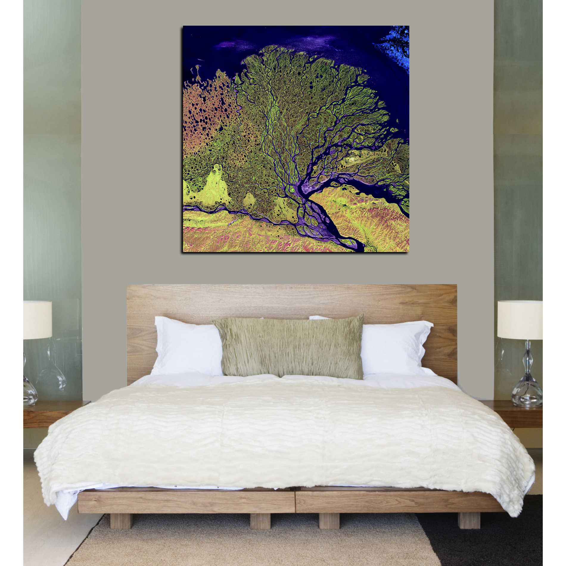 'Earth As Art: Lena Delta' Canvas Wall Art,26 x 26