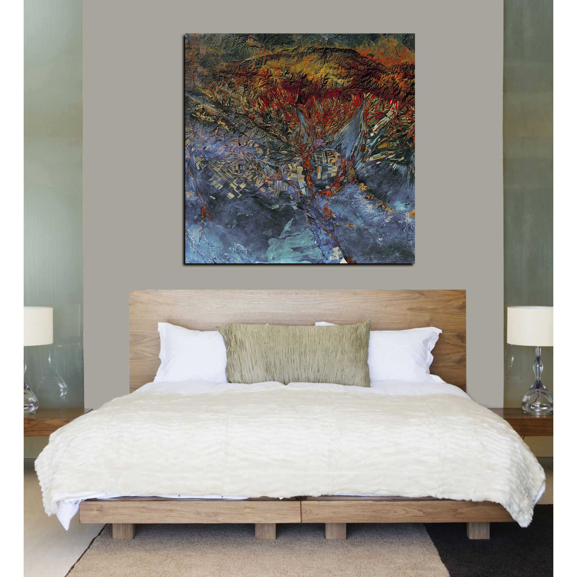 'Earth As Art: Cubism Landsat Style' Canvas Wall Art,26 x 26