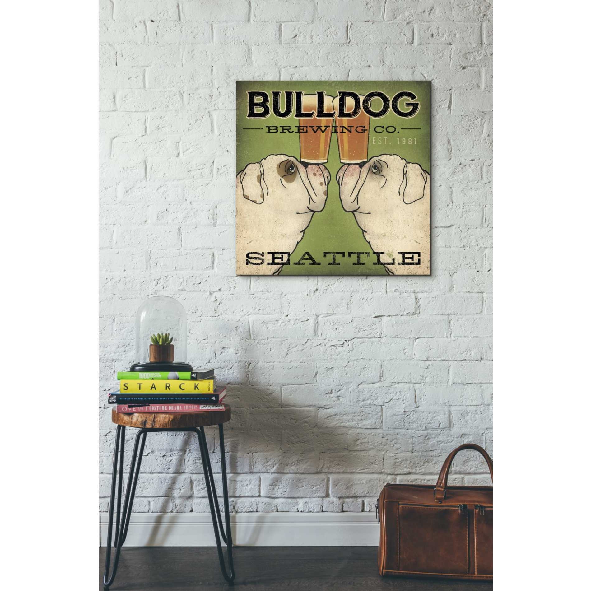 'Bulldog Brewing Seattle' by Ryan Fowler, Canvas Wall Art,26 x 26