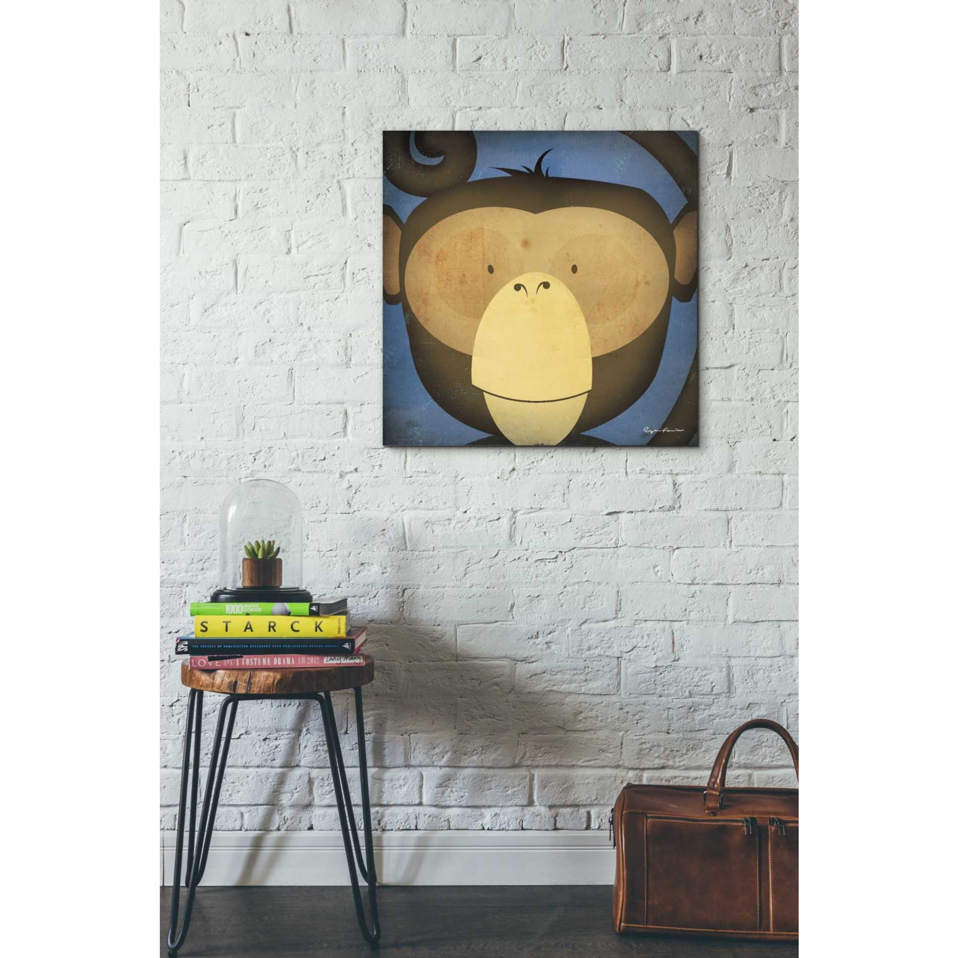 'Monkey Wow' by Ryan Fowler, Canvas Wall Art,26 x 26