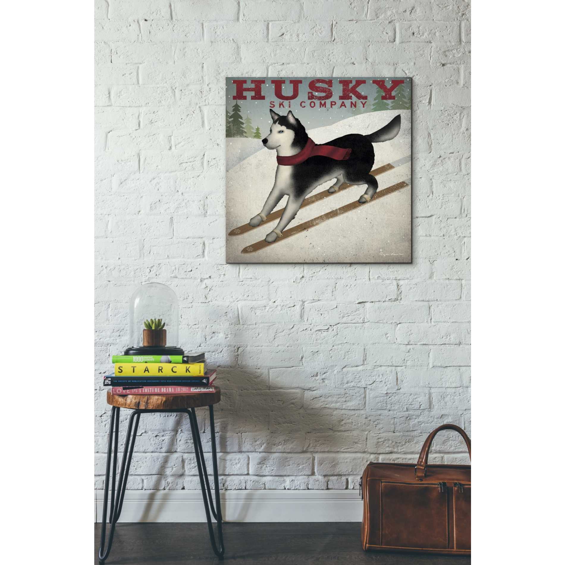 'Husky Ski Co' by Ryan Fowler, Canvas Wall Art,26 x 26