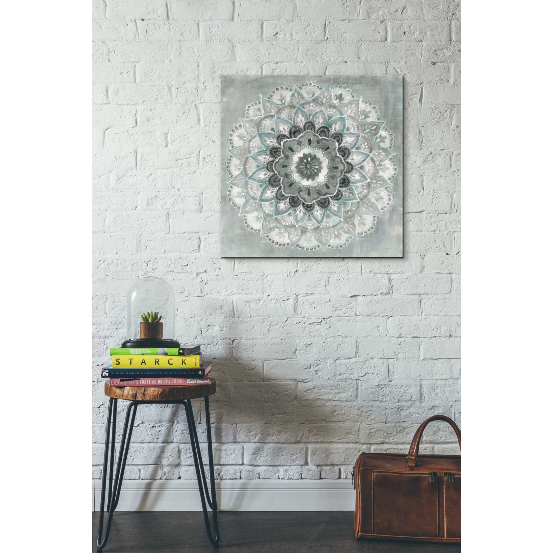 'Teal Sunburst' by Danhui Nai, Canvas Wall Art,26 x 26