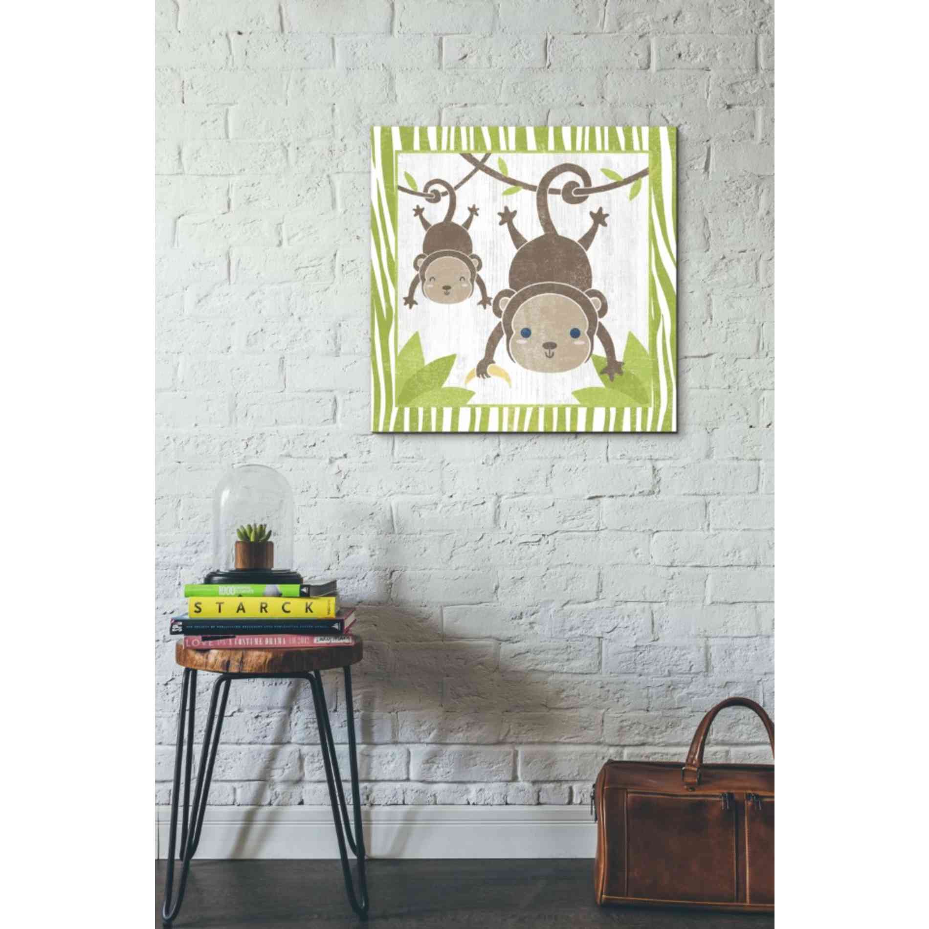 'Safari Fun Monkey' by Moira Hershey, Canvas Wall Art,26 x 26