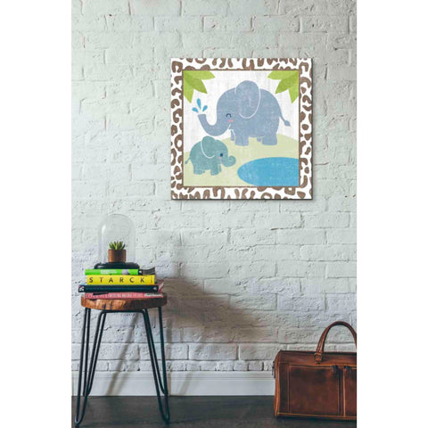 Image of 'Safari Fun Elephant' by Moira Hershey, Canvas Wall Art,26 x 26