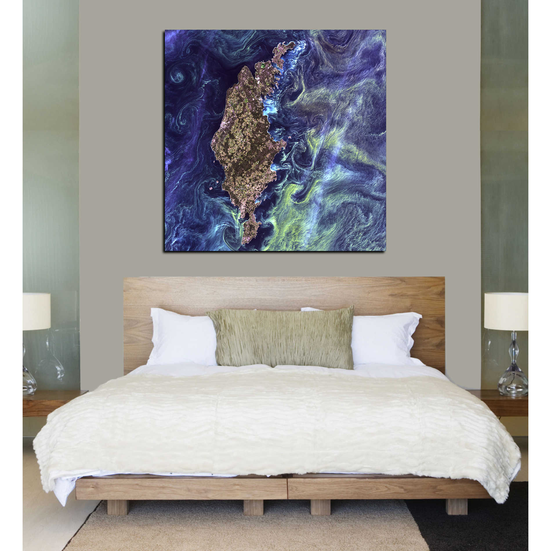 'Earth As Art: Van Gogh From Space' Canvas Wall Art,26 x 26