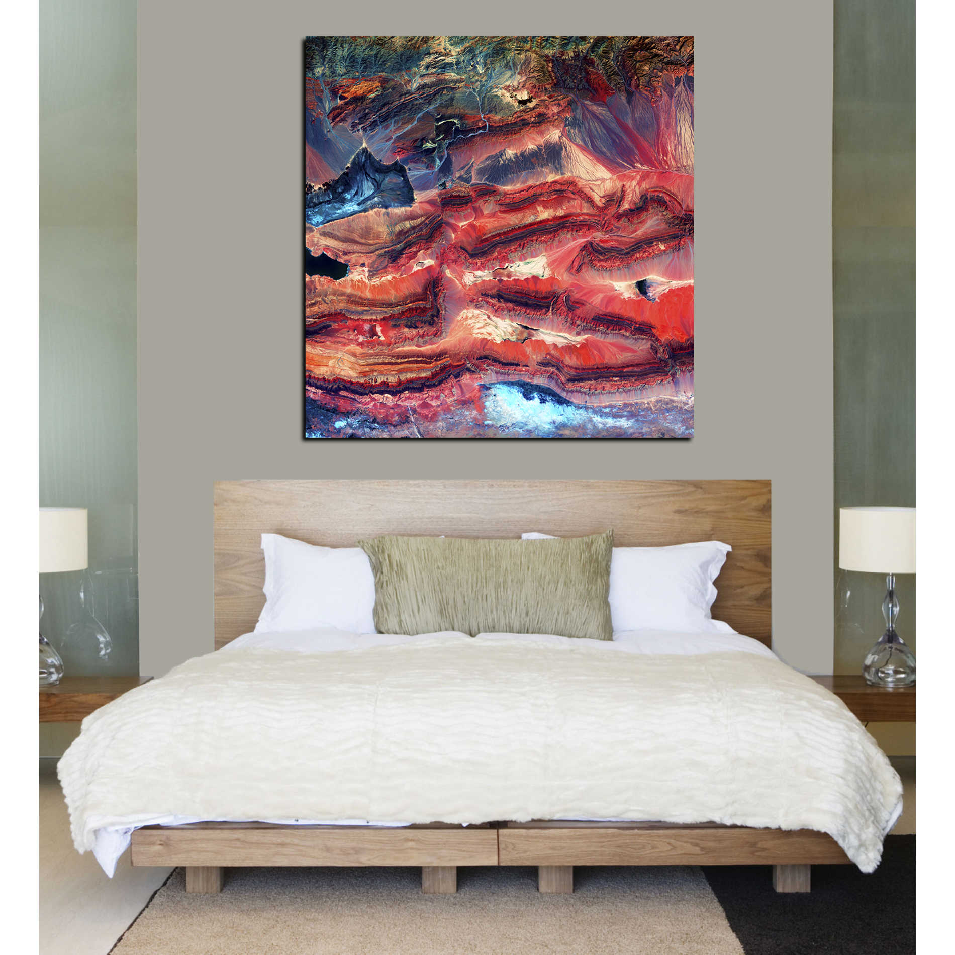 'Earth As Art: Faults' Canvas Wall Art,26 x 26
