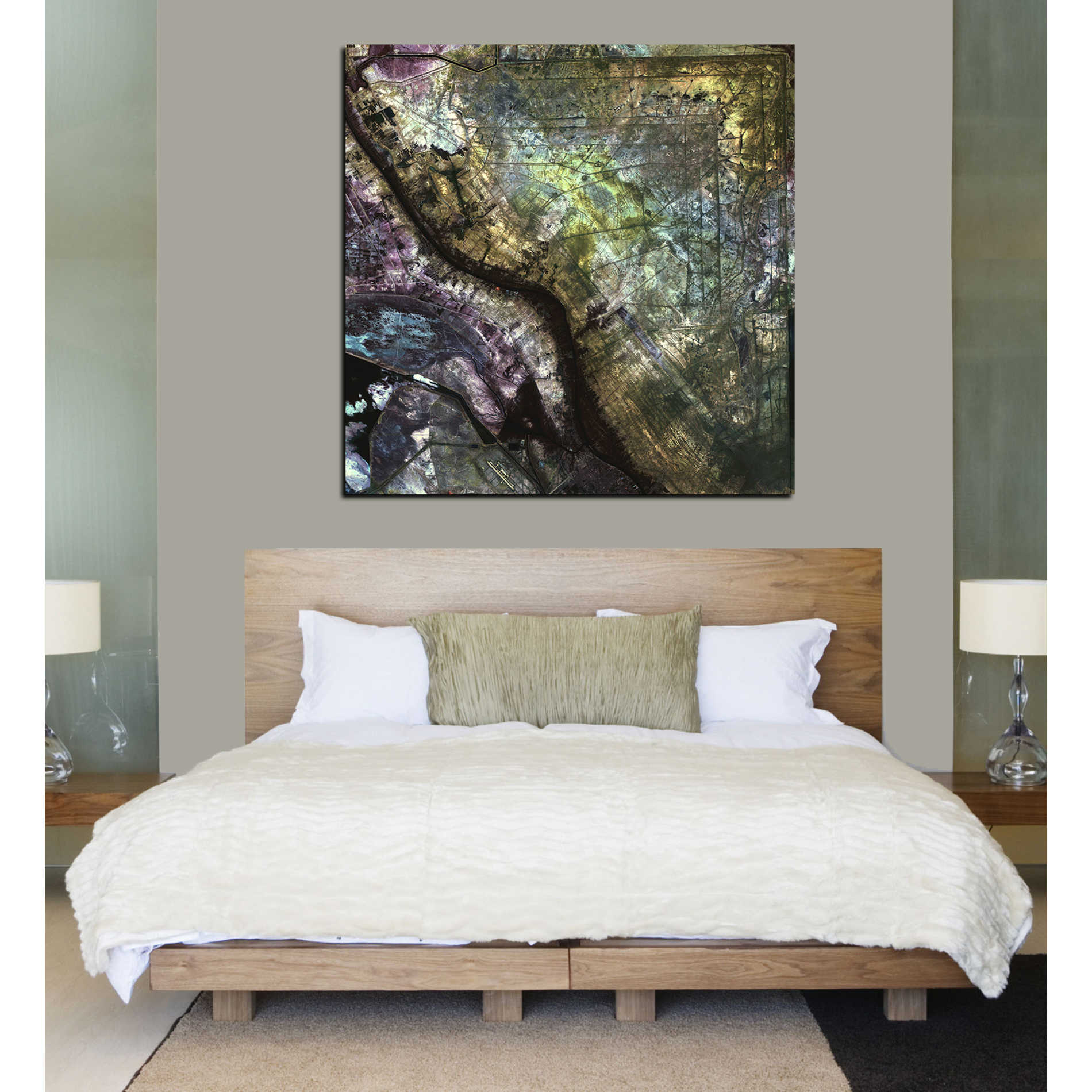 'Earth As Art: Iraqi Emplacement' Canvas Wall Art,26 x 26
