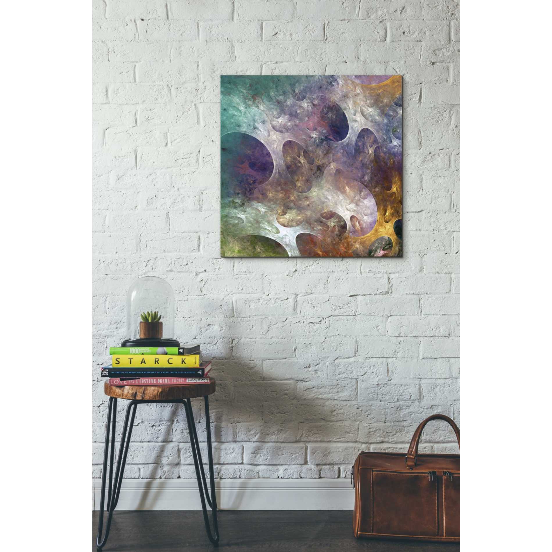 'Lunar Tiles IV' by James Burghardt, Canvas Wall Art,26 x 26