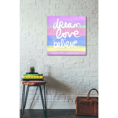 Image of 'Unicorn Stripe Dream' by Linda Woods, Canvas Wall Art,26 x 26
