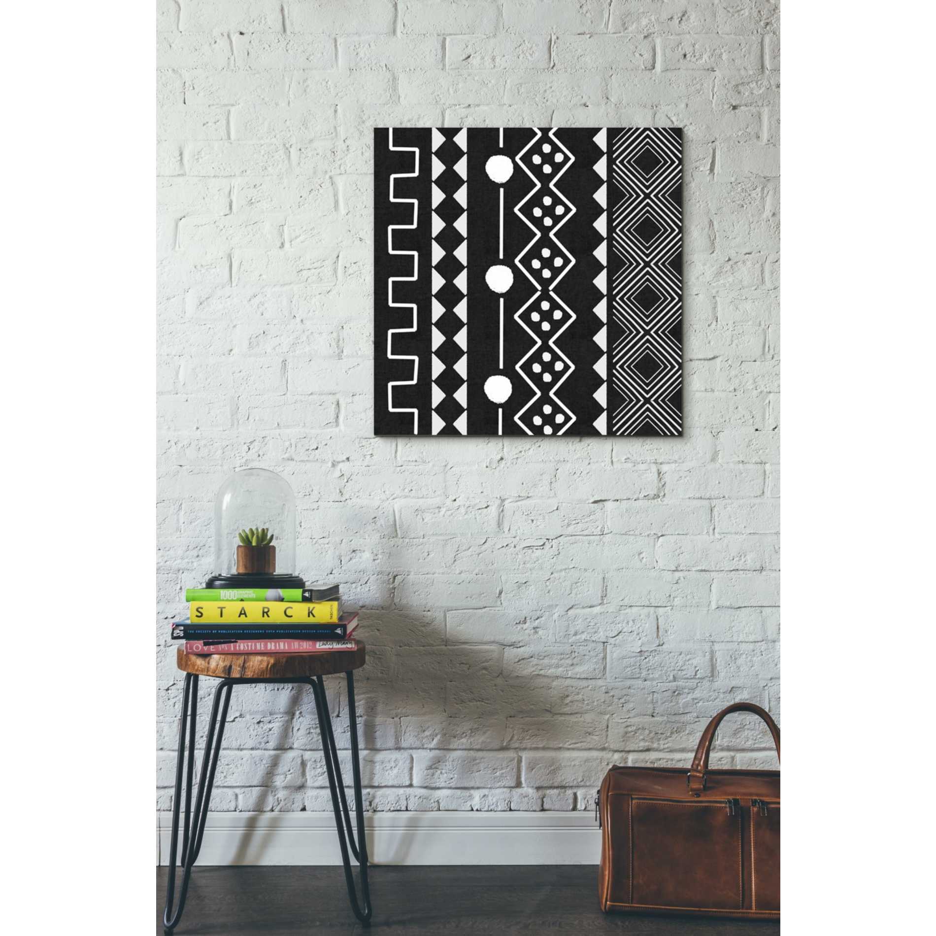 'Mud Cloth V' by Linda Woods, Canvas Wall Art,26 x 26