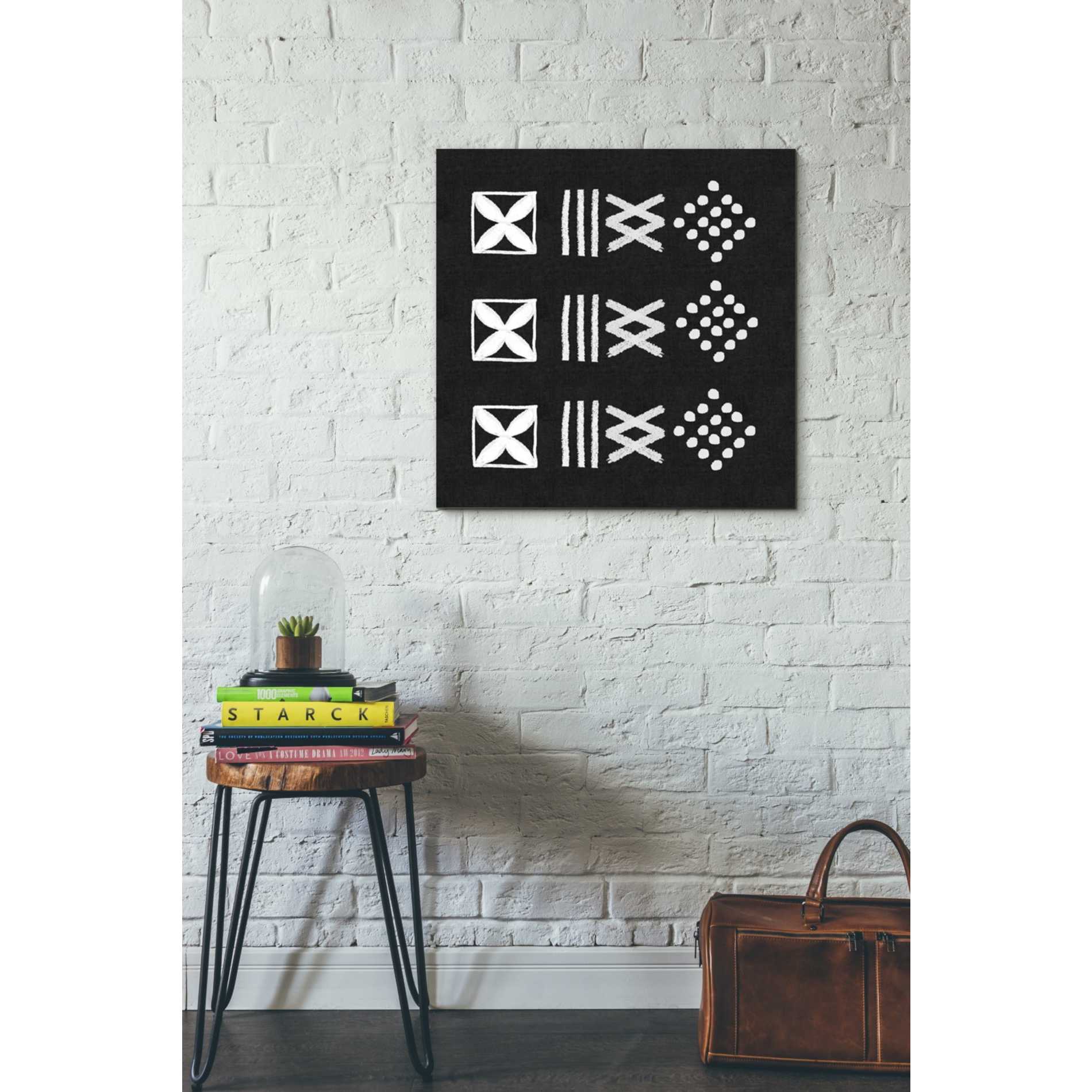 'Mud Cloth VII' by Linda Woods, Canvas Wall Art,26 x 26