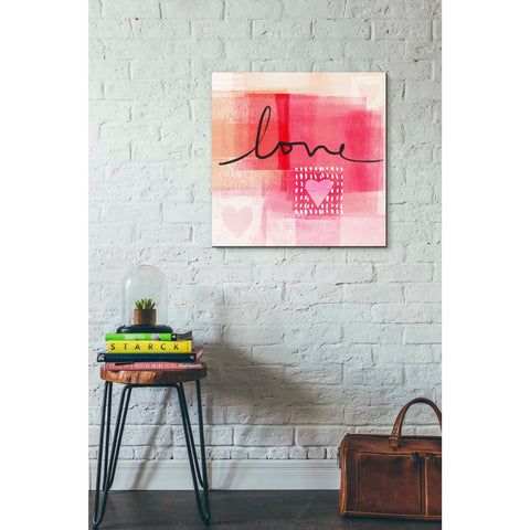 Image of 'Love I' by Linda Woods, Canvas Wall Art,26 x 26