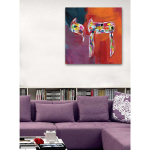 'Chai of Colors' by Linda Woods, Canvas Wall Art,26 x 26