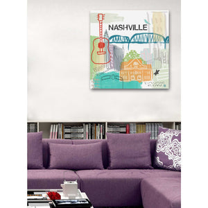 'Nashville' by Linda Woods, Canvas Wall Art,26 x 26