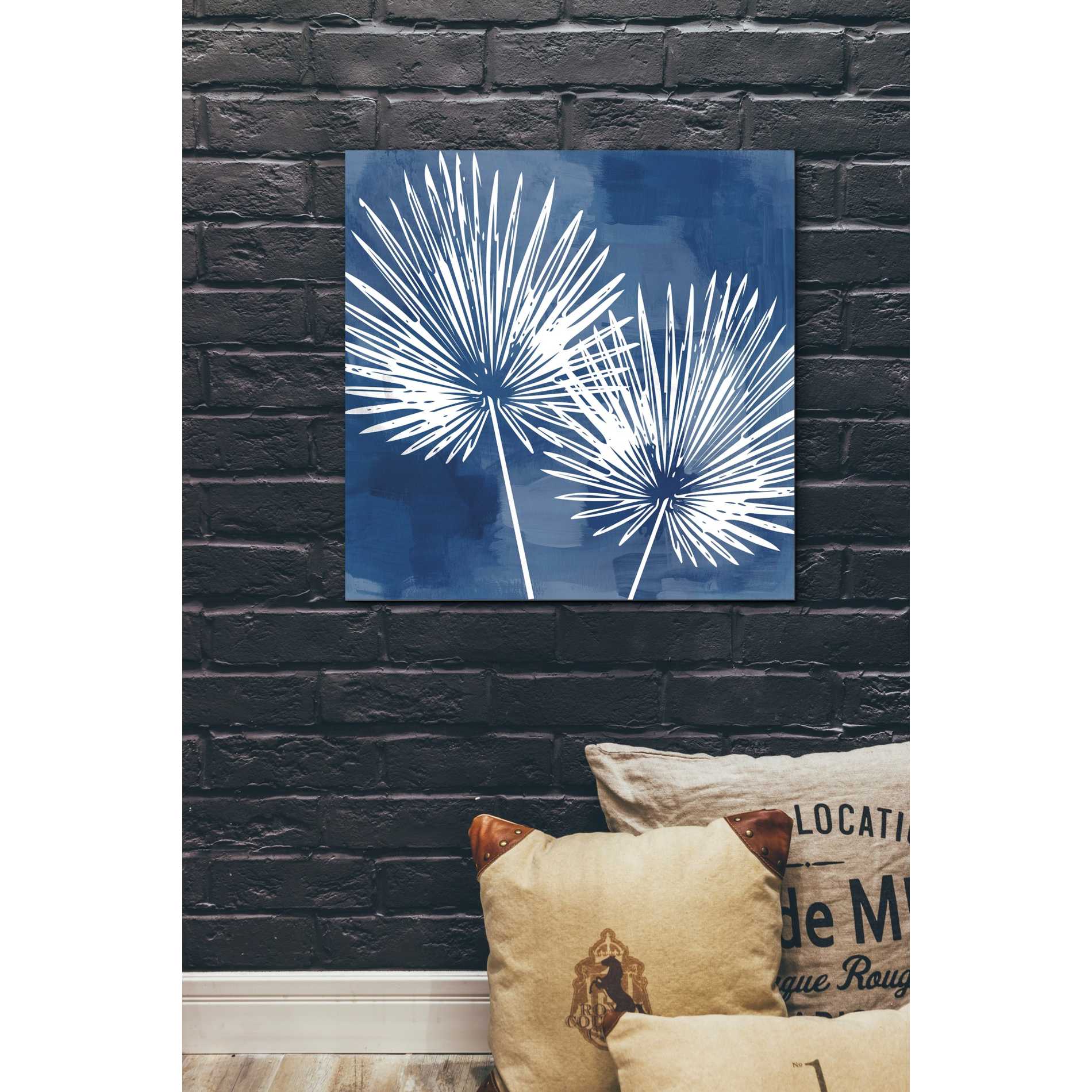 'Painted Sky Palms' by Linda Woods, Canvas Wall Art,26 x 26