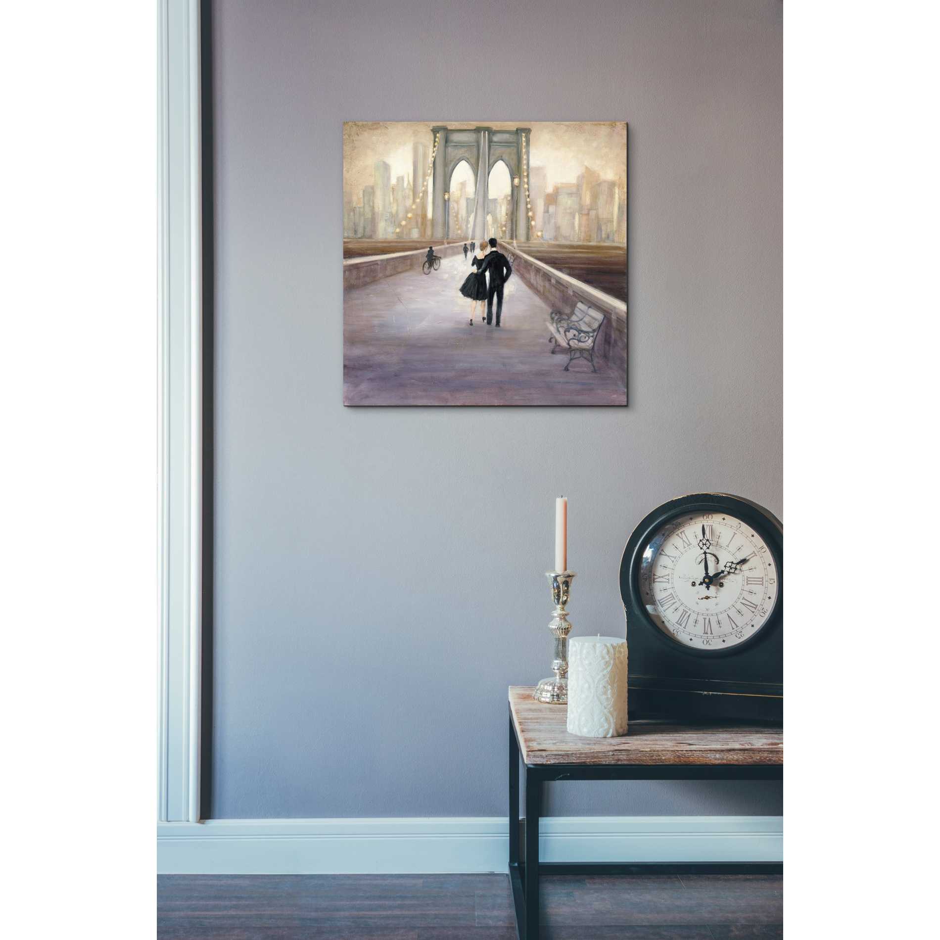 'Bridge to New York' by Julia Purinton, Canvas Wall Art,26 x 26
