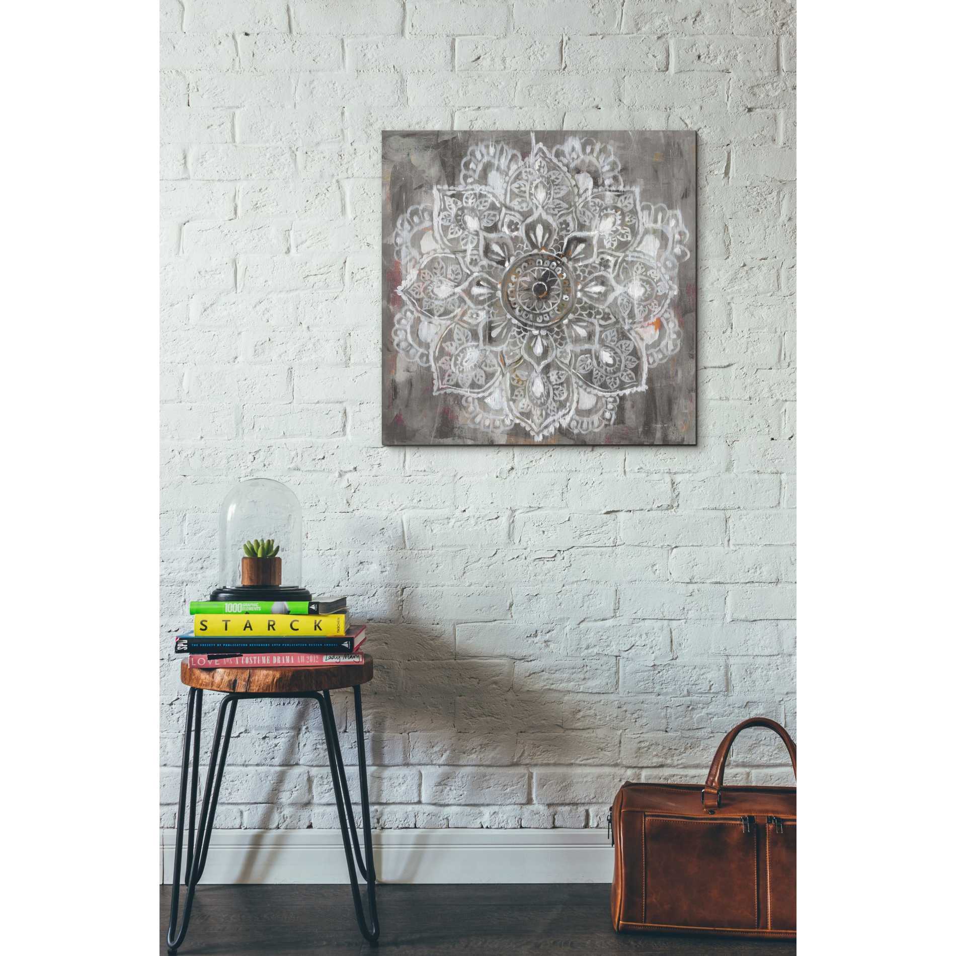 'Mandala In Neutral II' by Danhui Nai, Canvas Wall Art,26 x 26