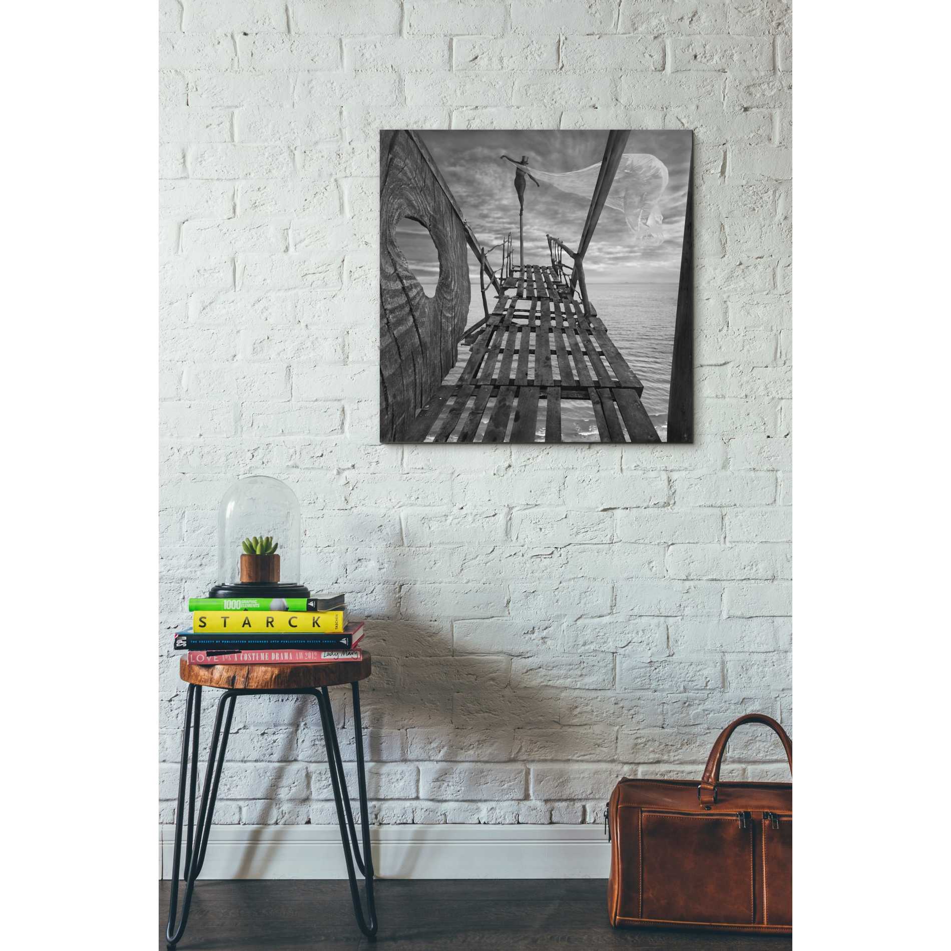 'Black Bridge' by Dariusz Klimczak, Canvas Wall Art,26 x 26