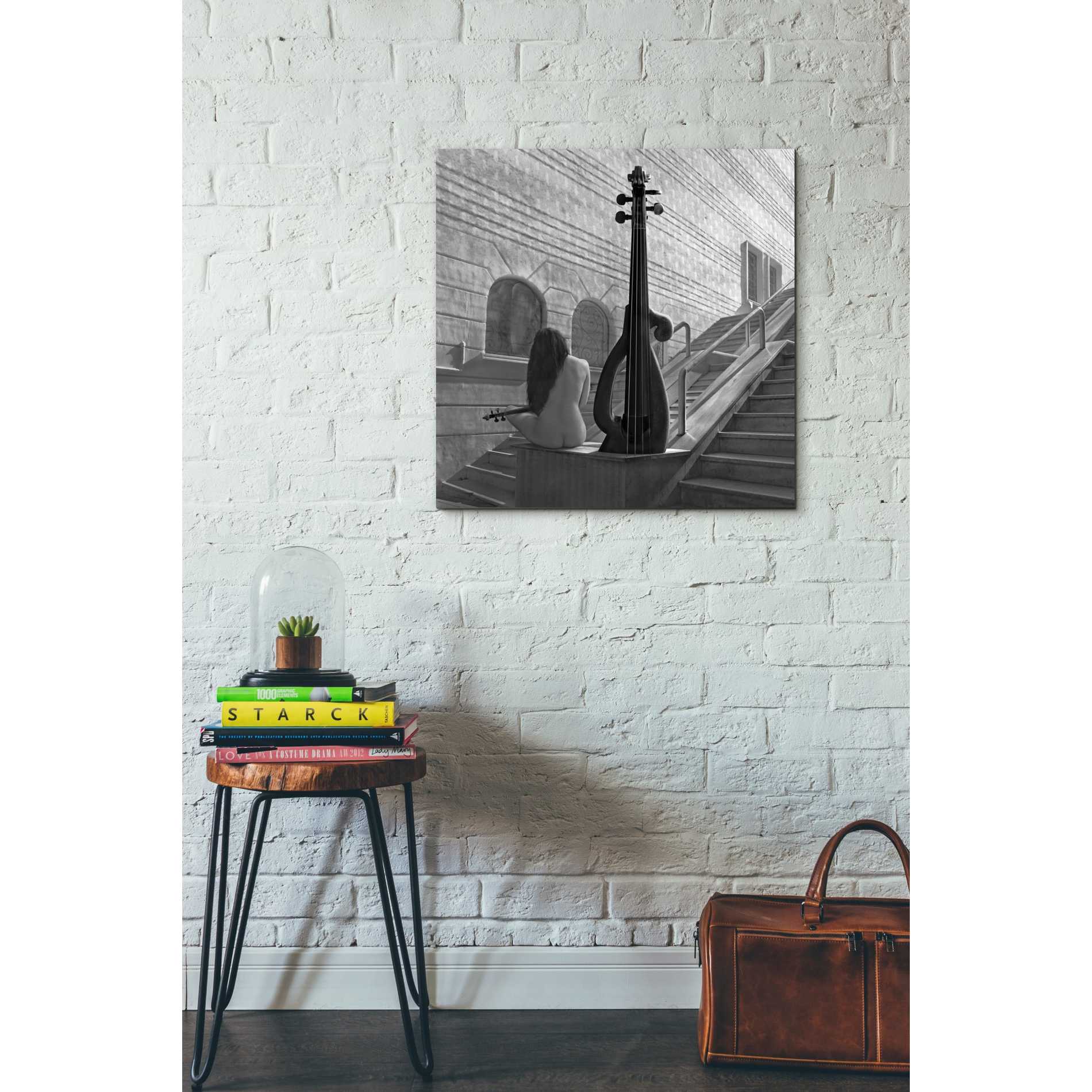 'Violinist' by Dariusz Klimczak, Canvas Wall Art,26 x 26
