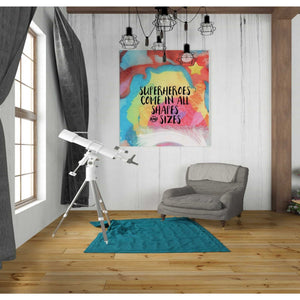'Superheroes Come In All Shapes' by Linda Woods, Canvas Wall Art,26 x 30