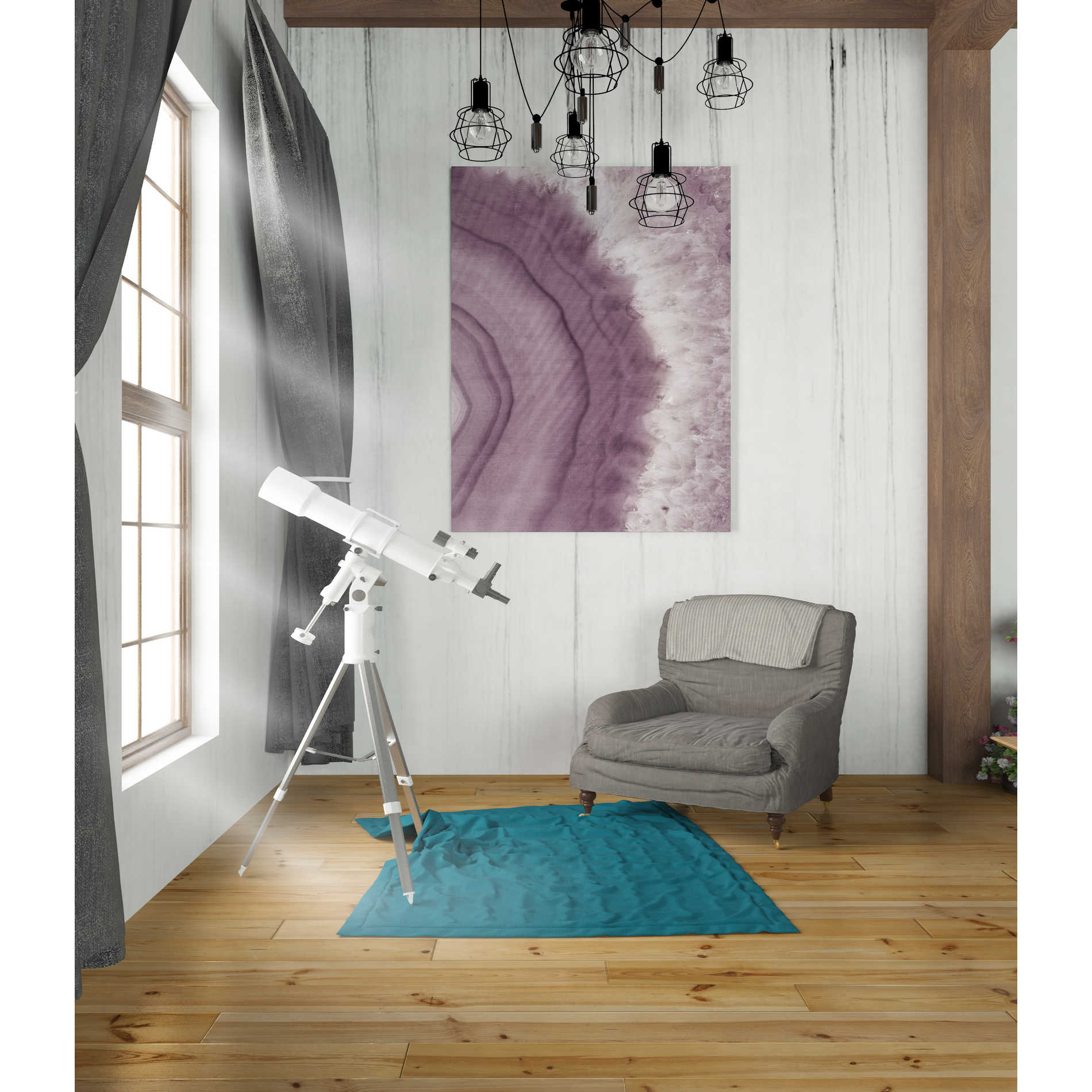 'Agate Geode II PLUM' by Wild Apple Portfolio, Canvas Wall Art,26 x 30