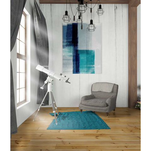 Image of 'Blue Abstract V' by Linda Woods, Canvas Wall Art,26 x 34