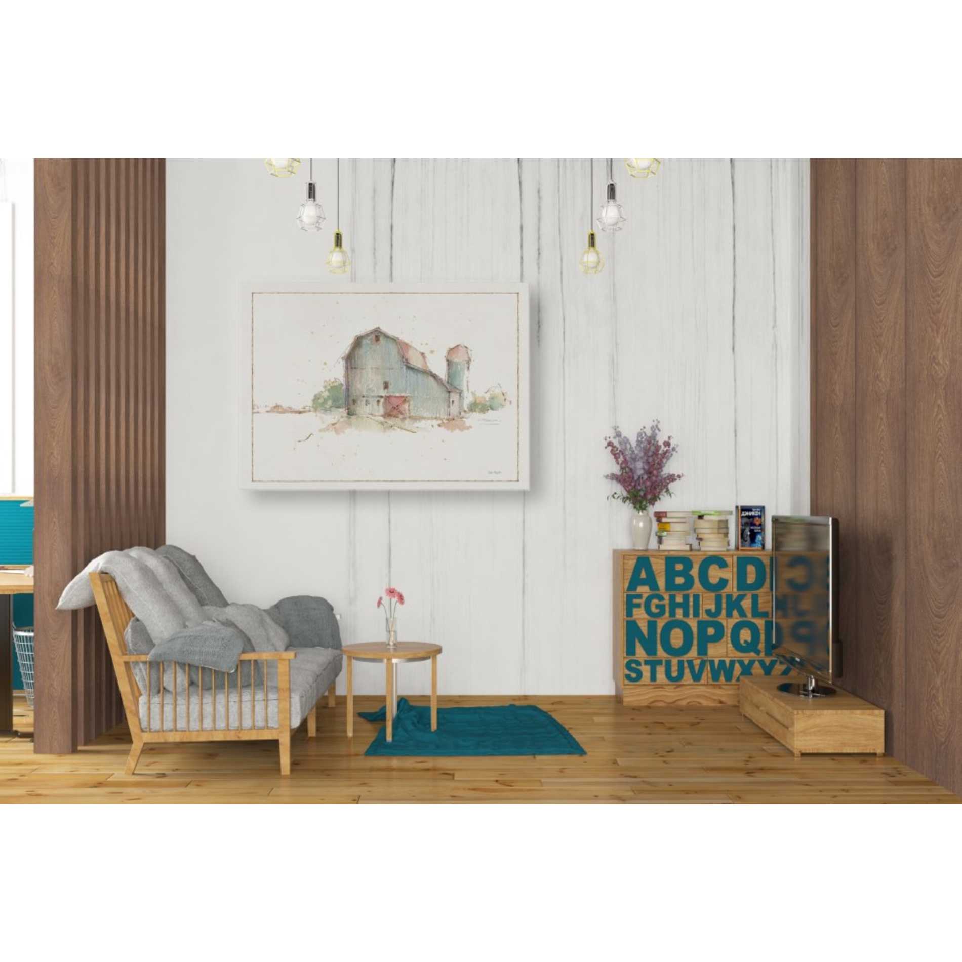 'Farm Friends XIV Barn' by Lisa Audit, Canvas Wall Art,,26 x 34