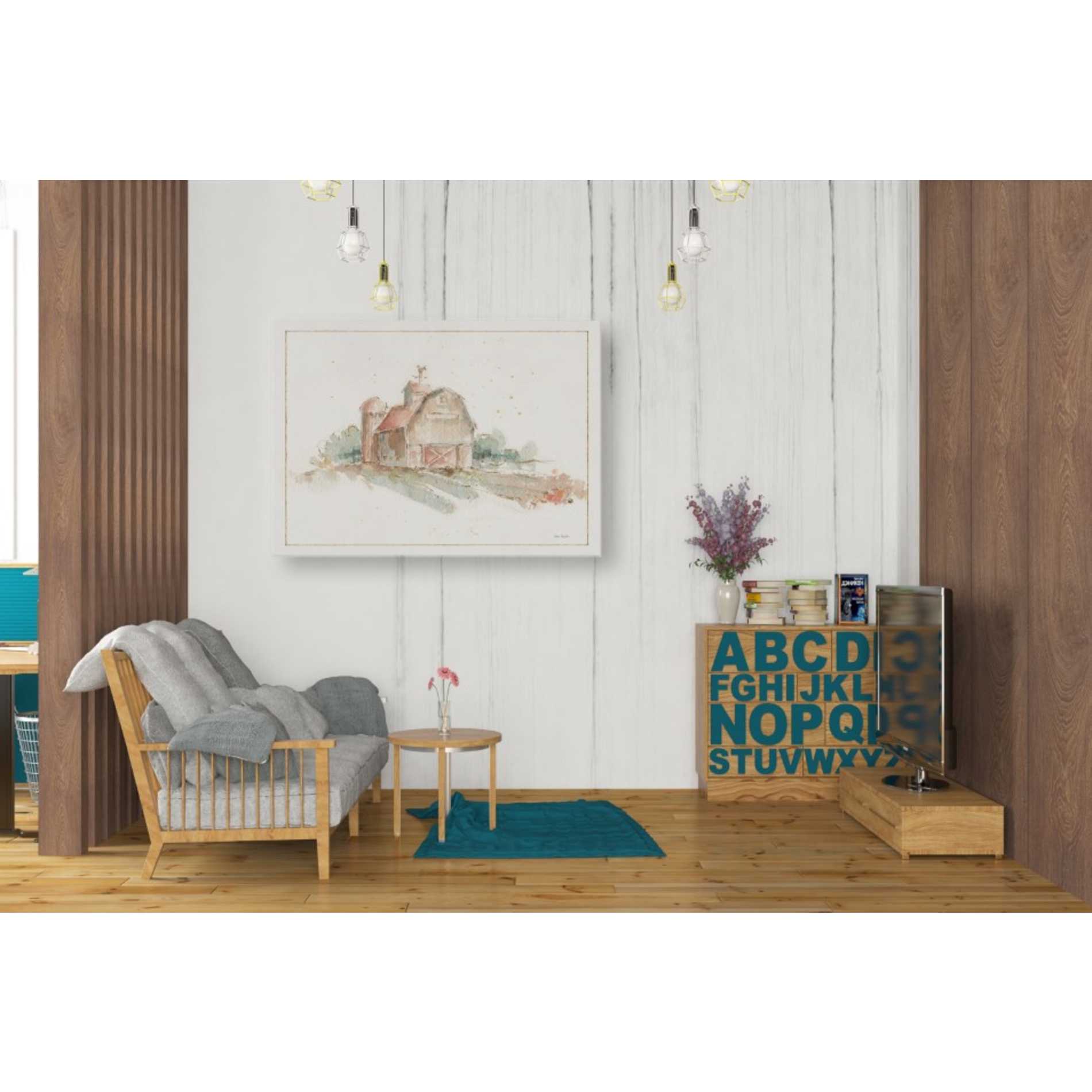 'Farm Friends XV Barn' by Lisa Audit, Canvas Wall Art,,26 x 34