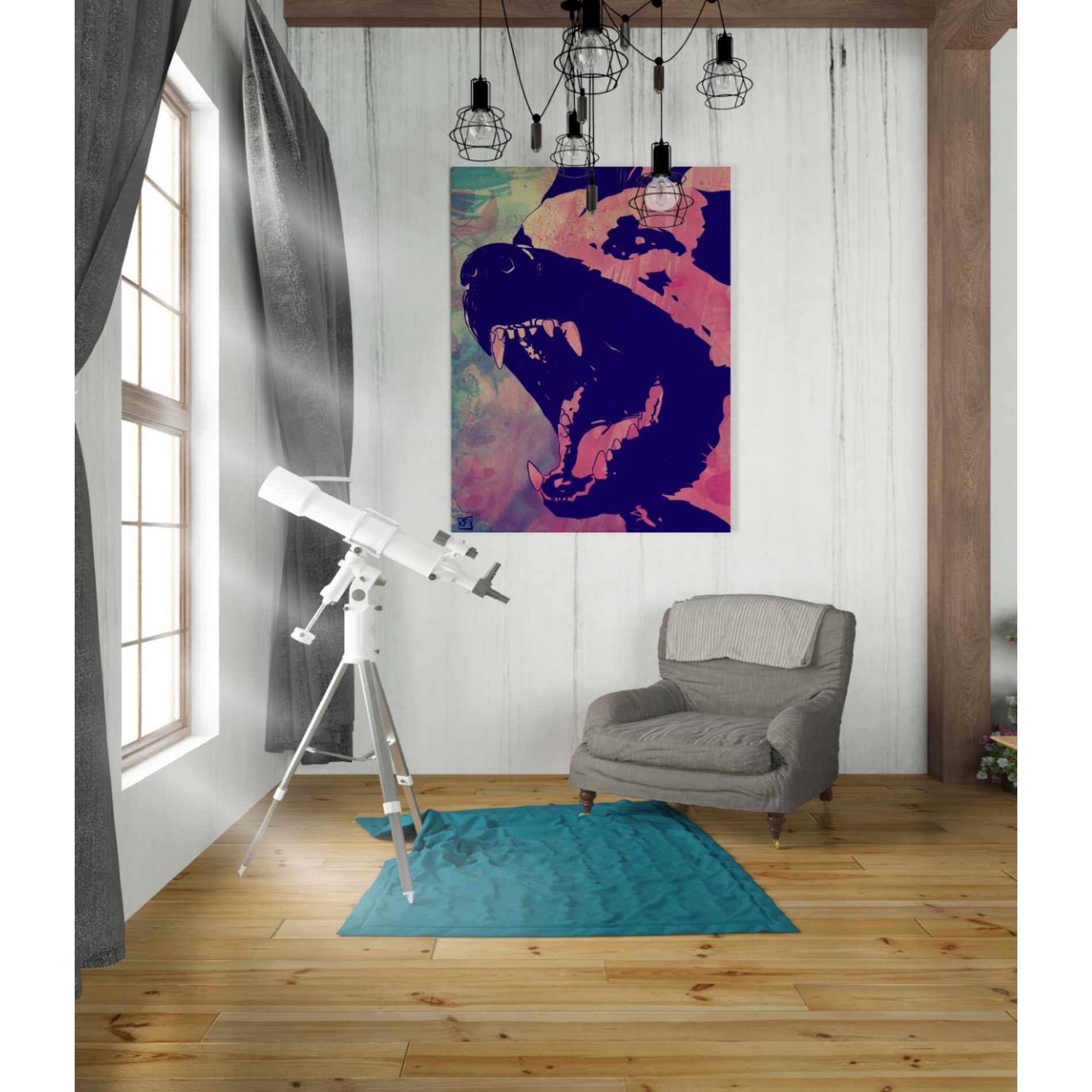 'Dog' by Giuseppe Cristiano, Canvas Wall Art,26 x 34