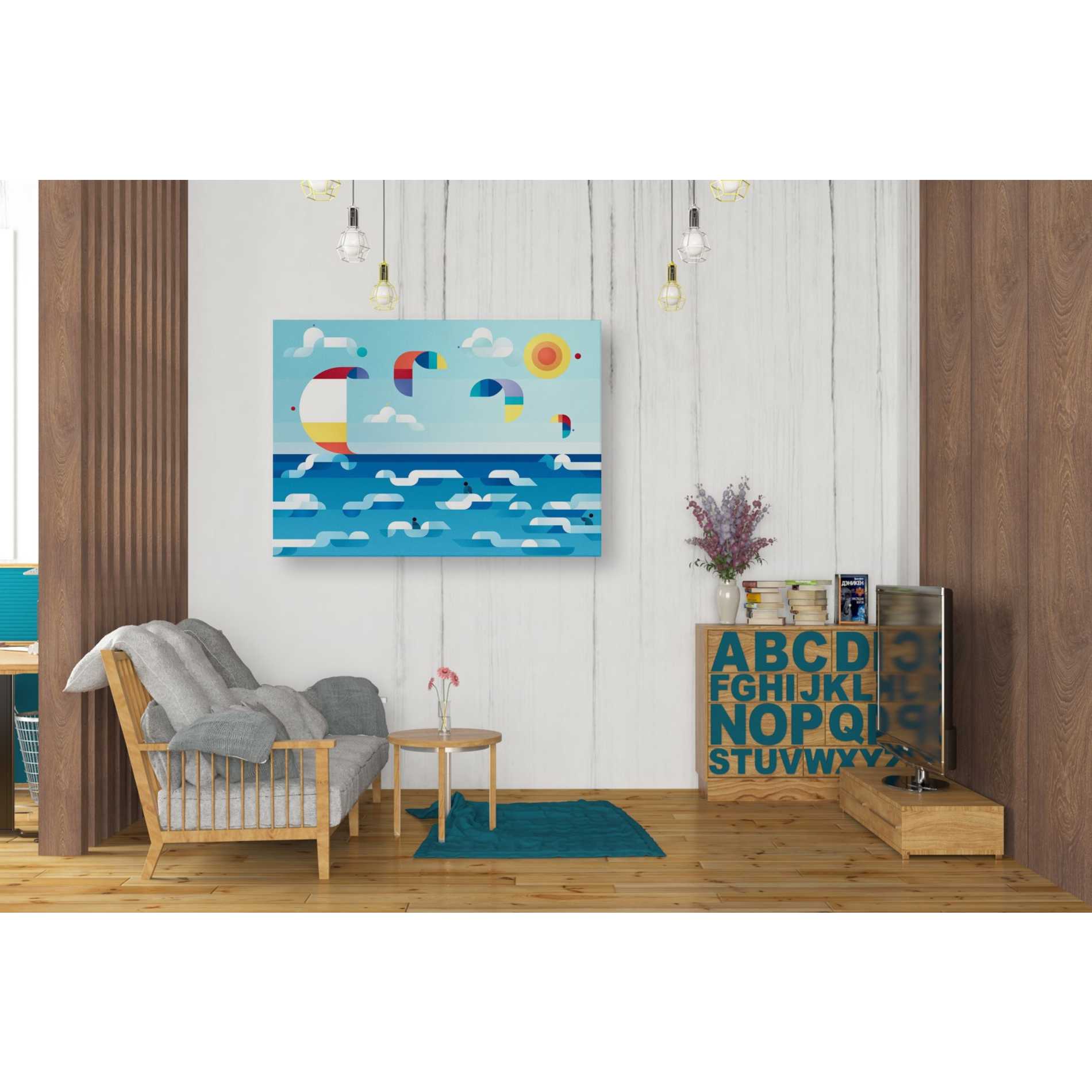 'Kites Dance' by Antony Squizzato, Canvas Wall Art,26 x 34