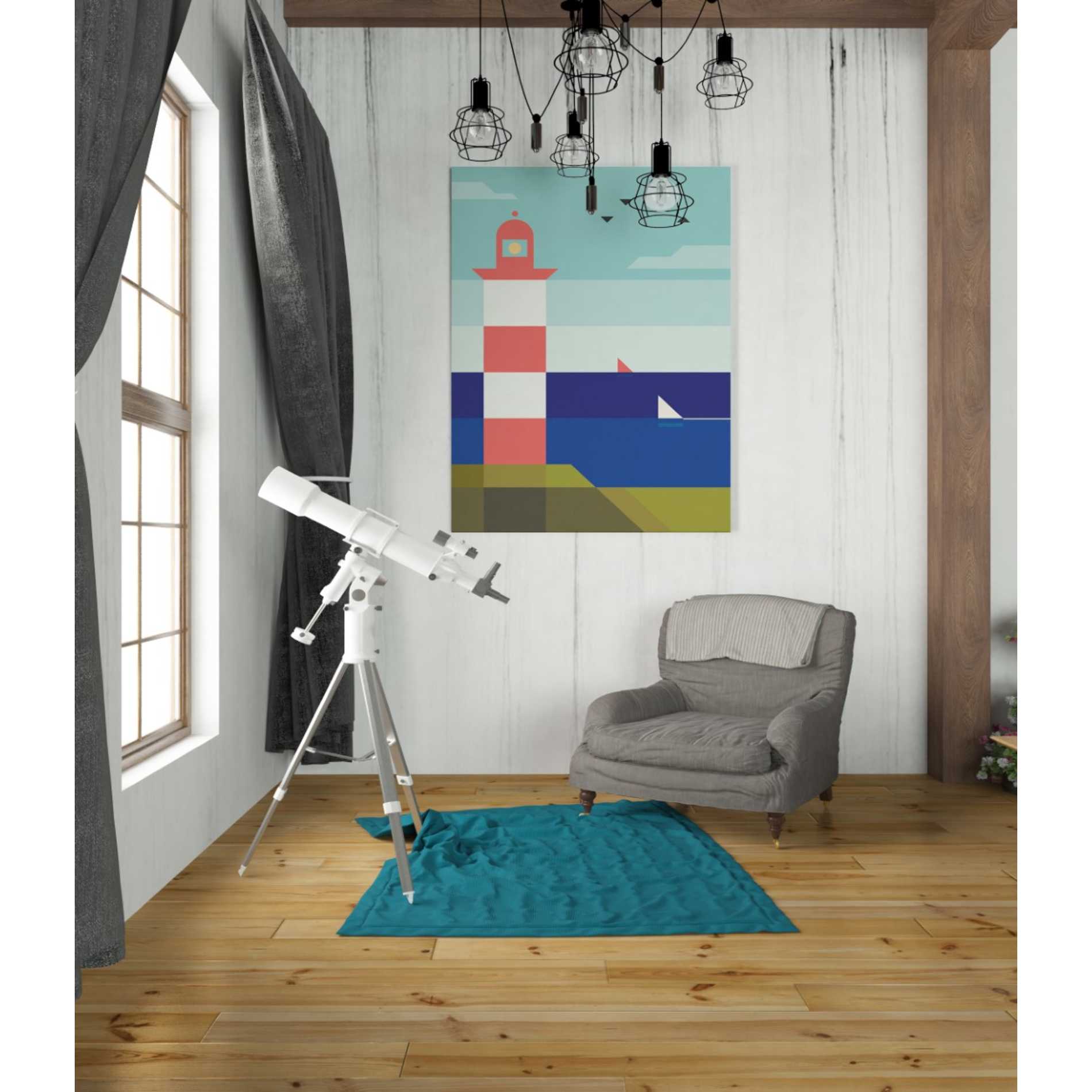 'Lighthouse' by Antony Squizzato, Canvas Wall Art,26 x 34