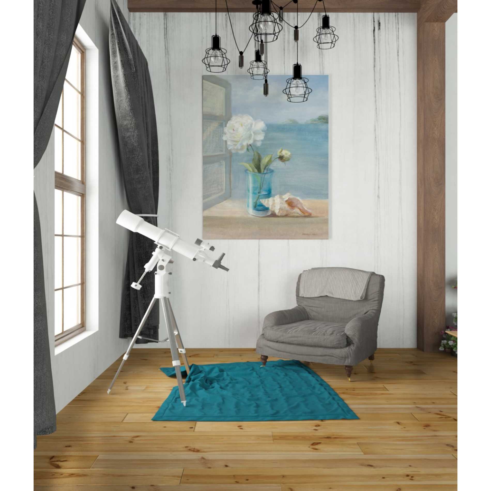'Coastal Florals I' by Danhui Nai, Canvas Wall Art,26 x 34