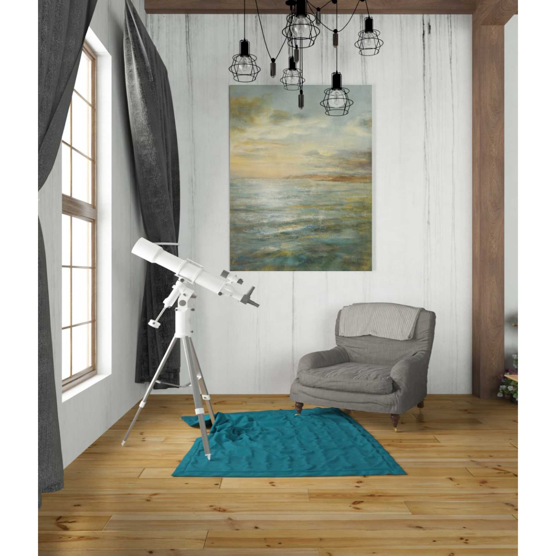 'Serene Sea III' by Danhui Nai, Canvas Wall Art,26 x 34