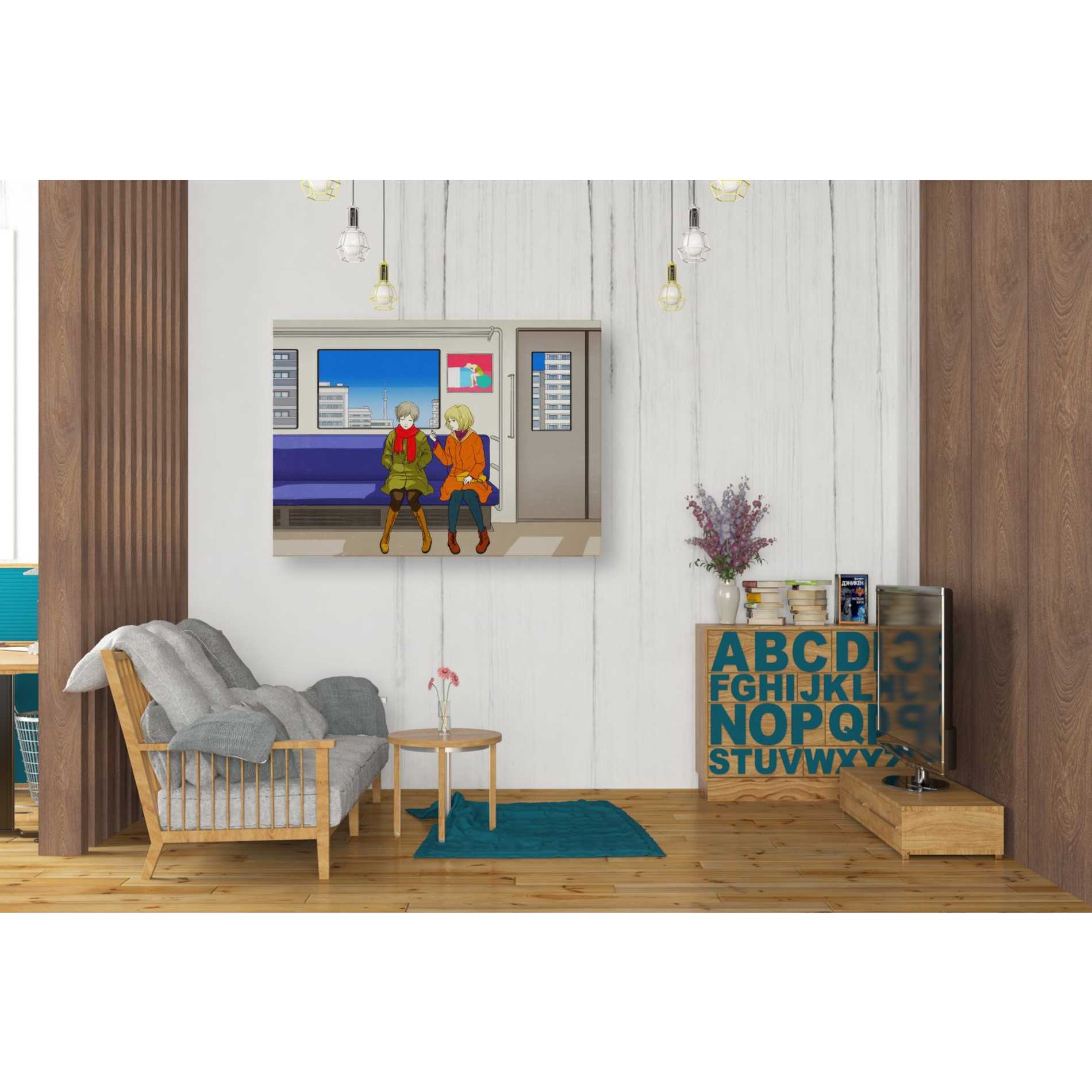'Hidamari' by Sai Tamiya, Canvas Wall Art,34 x 26