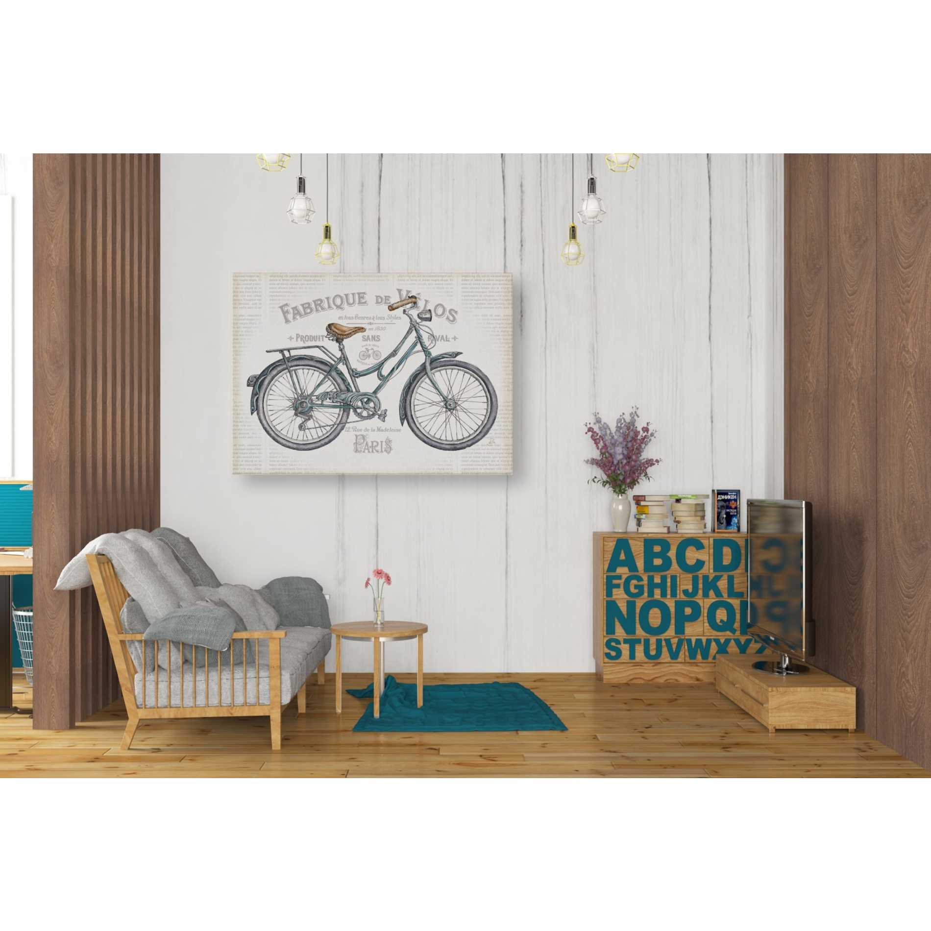 'Bicycles I v2' by Daphne Brissonet, Canvas Wall Art,26 x 34