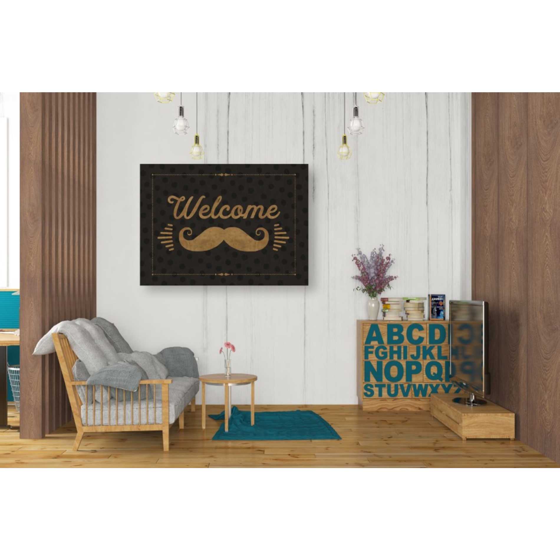 'Coffee and Friends V' by Veronique Charron, Canvas Wall Art,34 x 26