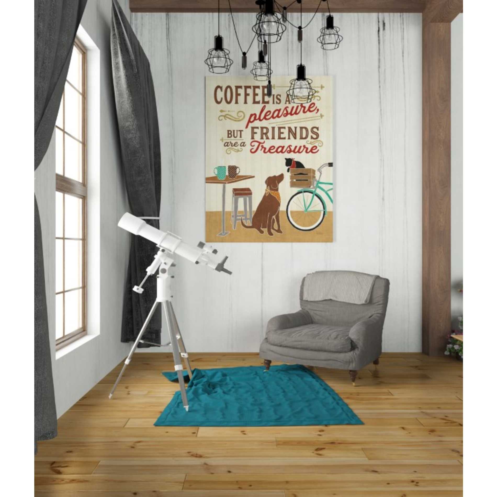 'Coffee and Friends II' by Veronique Charron, Canvas Wall Art,26 x 34