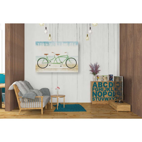 Image of 'Beach Cruiser Tandem v2' by Michael Mullan, Canvas Wall Art,34 x 26