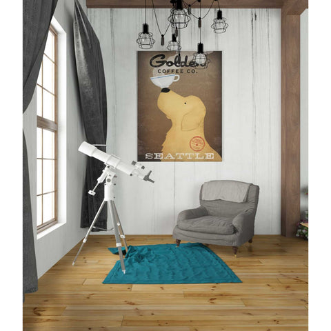 Image of 'Golden Coffee Co' by Ryan Fowler, Canvas Wall Art,26 x 34