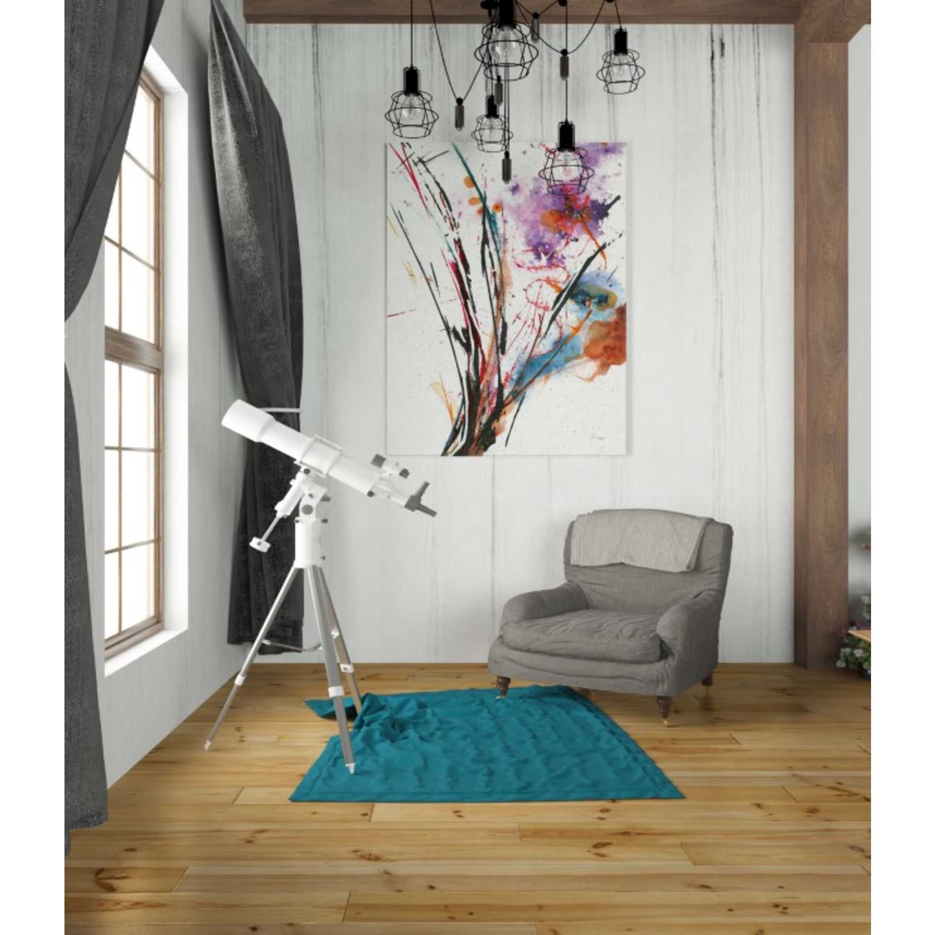 'Floral Explosion IV On White Crop' by Jan Griggs, Giclee Canvas Wall Art