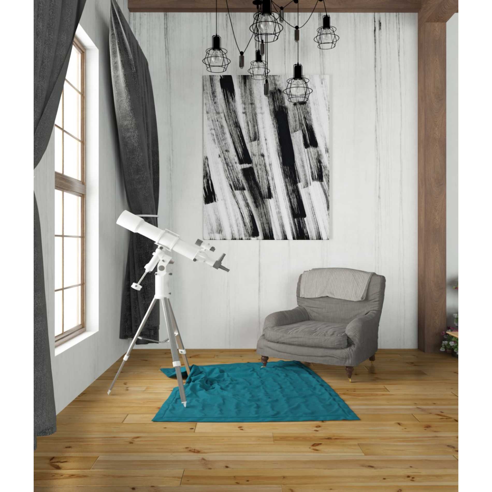 'Black and White Strokes South' Canvas Wall Art,26 x 34