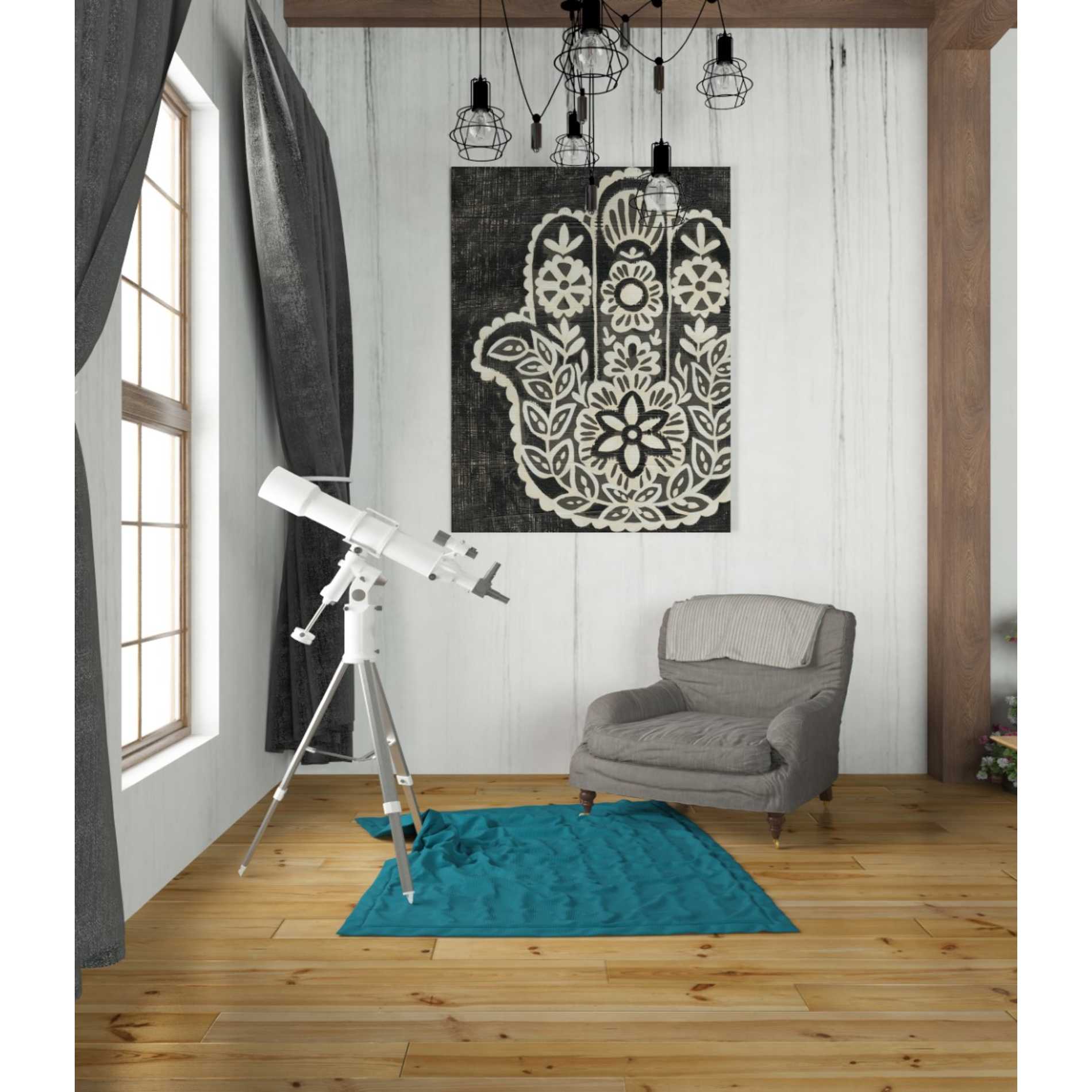 'Night Hamsa II' by Chariklia Zarris Giclee Canvas Wall Art