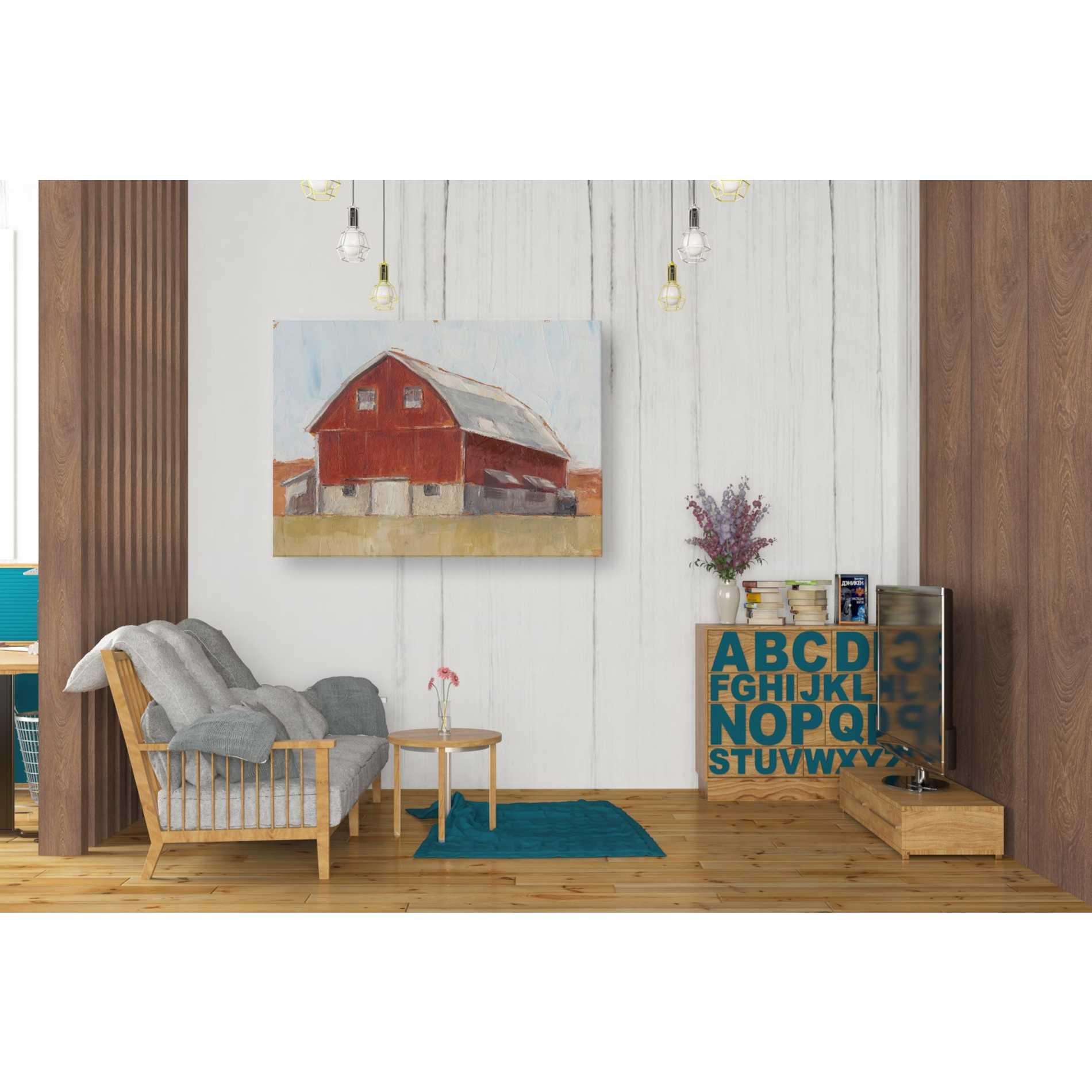 'Rustic Red Barn II' by Ethan Harper Canvas Wall Art,34 x 26