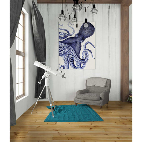 Image of 'Landscape Blue Octopus' by Fab Funky Giclee Canvas Wall Art